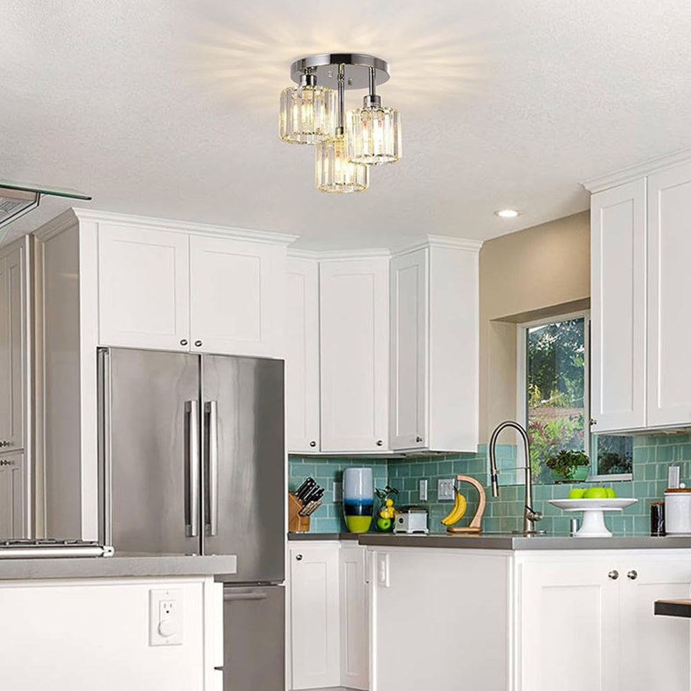 Crystal Ceiling Light Semi Flush Mount