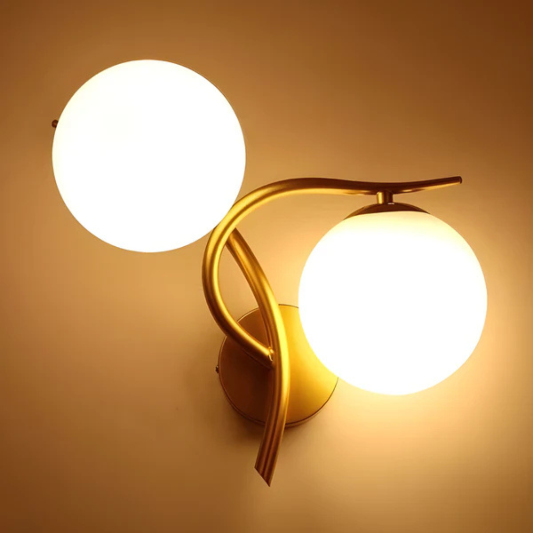 Glass Copper LED Wall Light