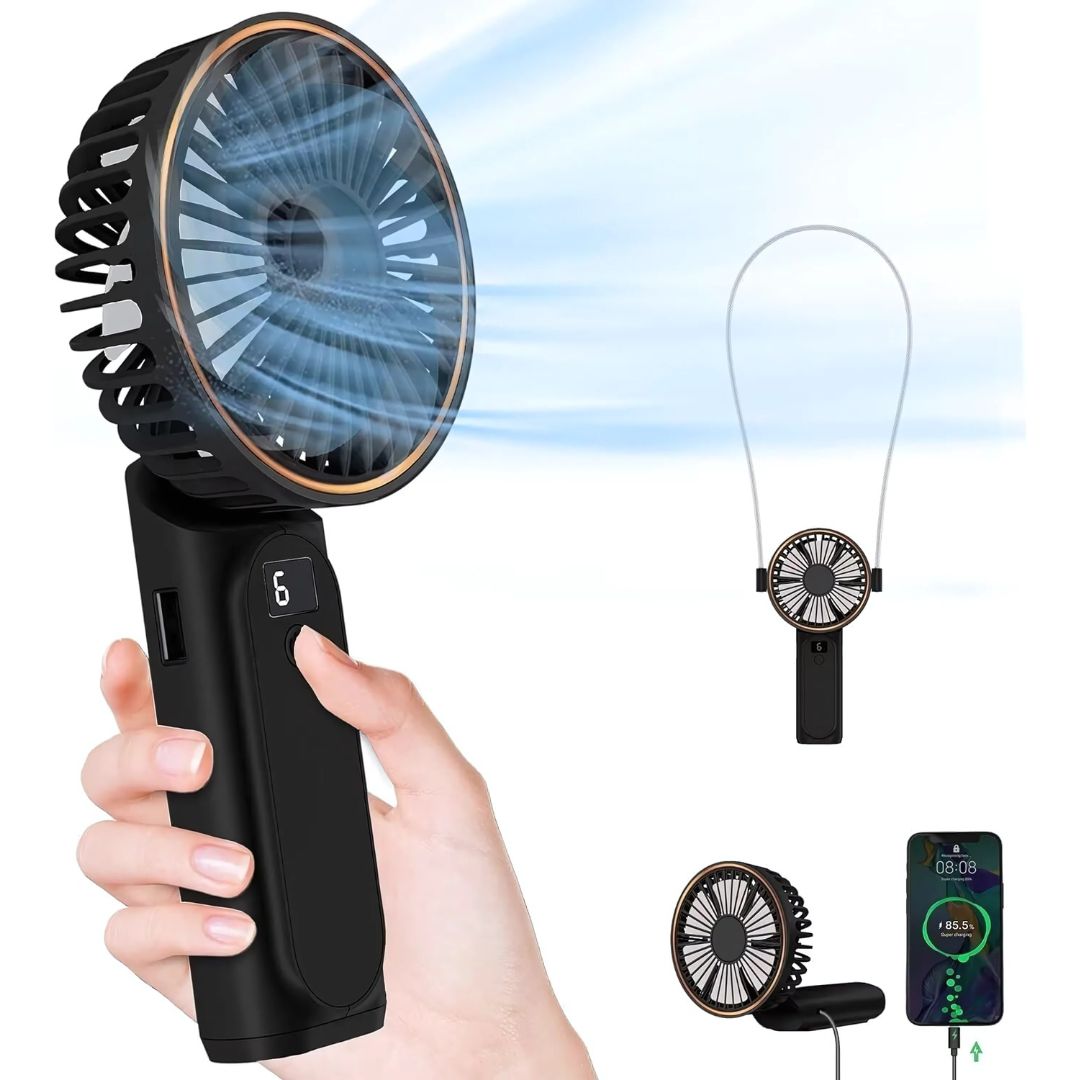 Compact Mini Hand Fan for Quick Cooling | USB Rechargeable, Lightweight | Ideal for Travel &amp; Everyday Use