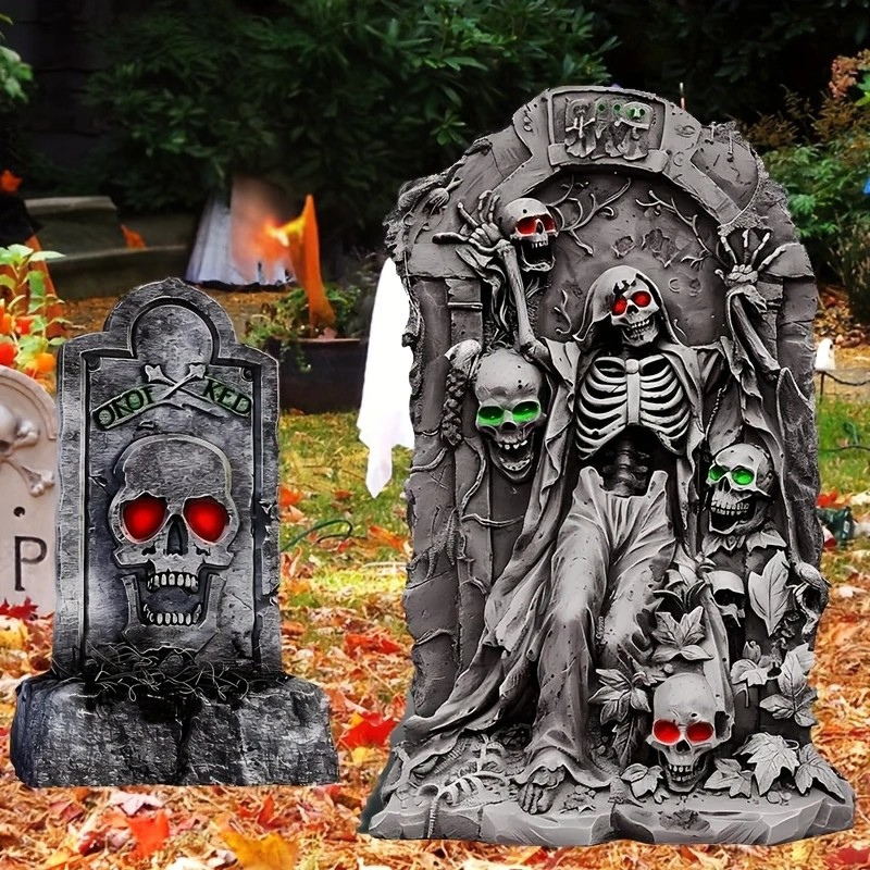Halloween haunted house ornament displayed on a desk