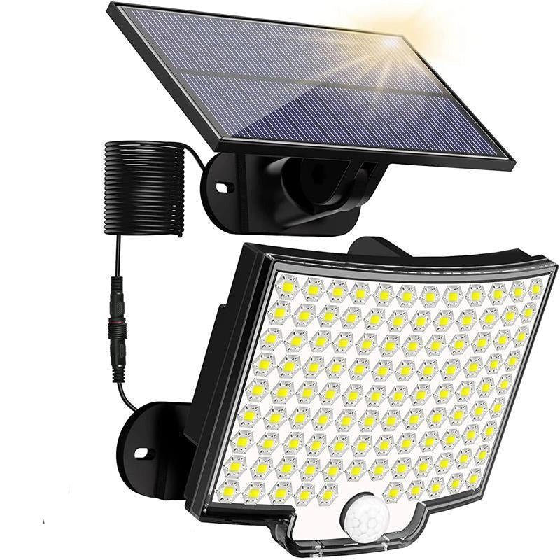 Solar LED Outdoor Lamp with Motion Sensor and 3 Modes | Exterior Wall Sconce Light Fixtures for Gardens and Driveways
