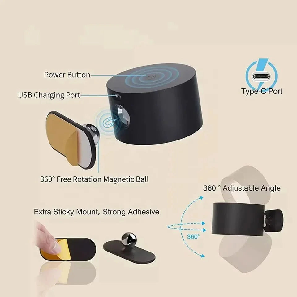 GLOW360 - Wireless, Redatable LED Wall Lamp product image