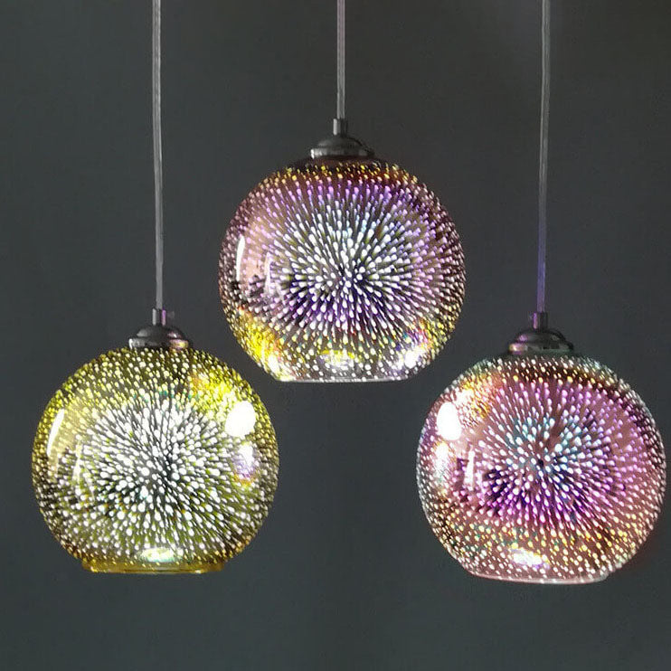 3D Firework Pendant Light Colorful Ceiling Lamp