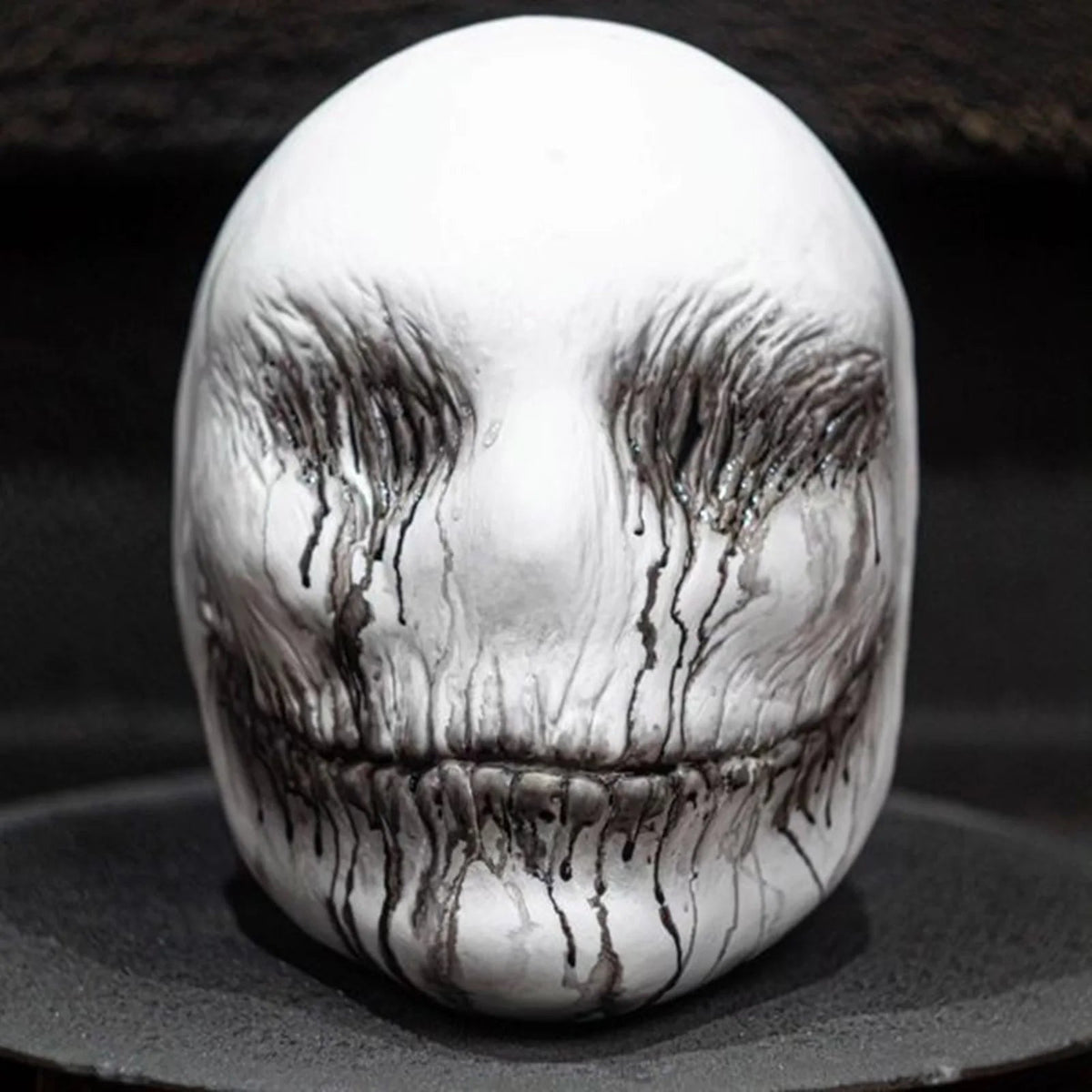 Realistic latex Halloween skull mask front view