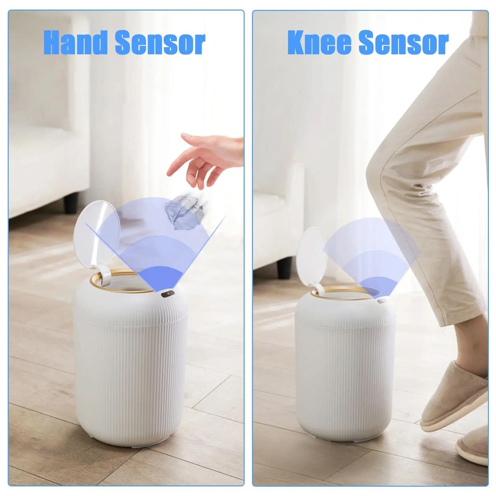 Smart Motion Sensor Trash Can | Touchless Auto Open and Close, 5 Finishes | Hygienic Design for Home or Office