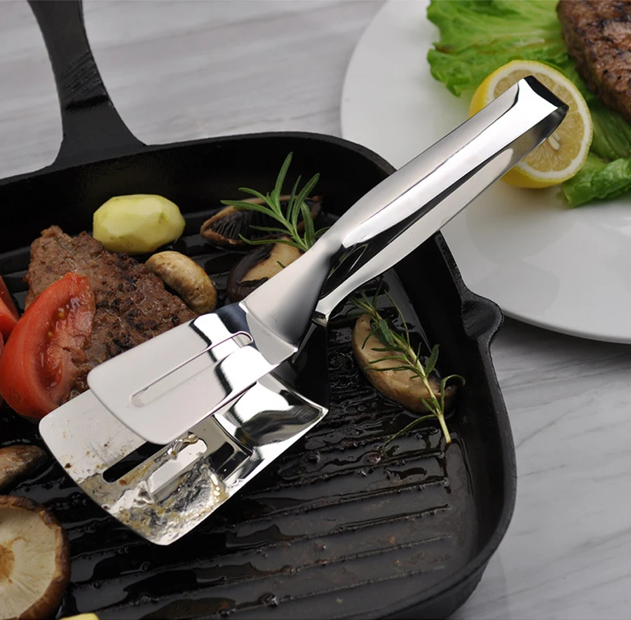 Stainless Steel BBQ Spatula Tongs