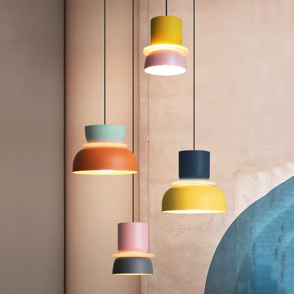 Macaron LED Pendant Light Nordic Color Ceiling Lamp