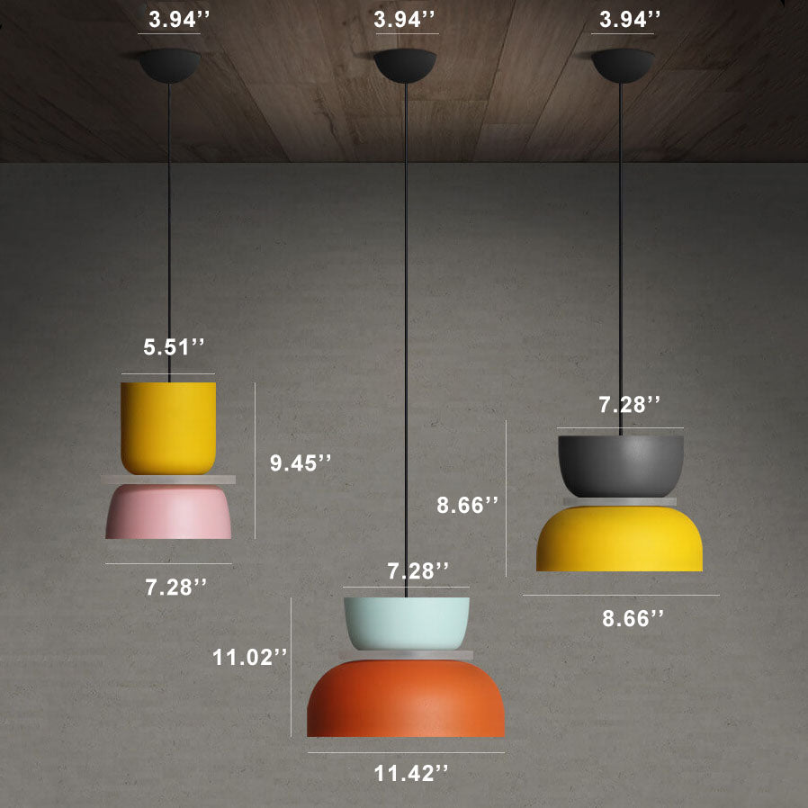 Macaron LED Pendant Light Nordic Color Ceiling Lamp
