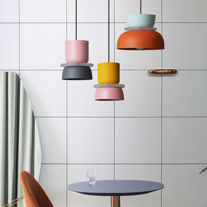 Macaron LED Pendant Light Nordic Color Ceiling Lamp