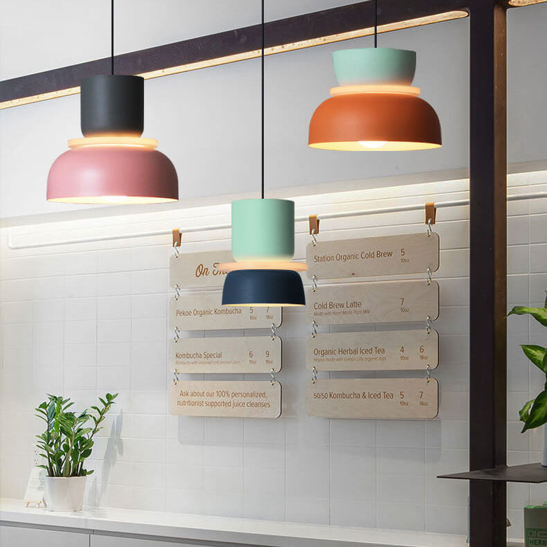 Macaron LED Pendant Light Nordic Color Ceiling Lamp