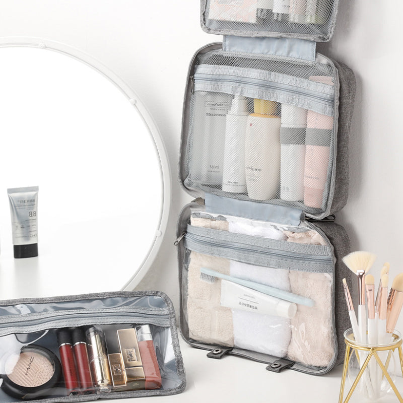 Cosmetic Organizer for Travel with Four Compartments | Padded, Water Resistant Shell | Packs Into a Suitcase or Backpack