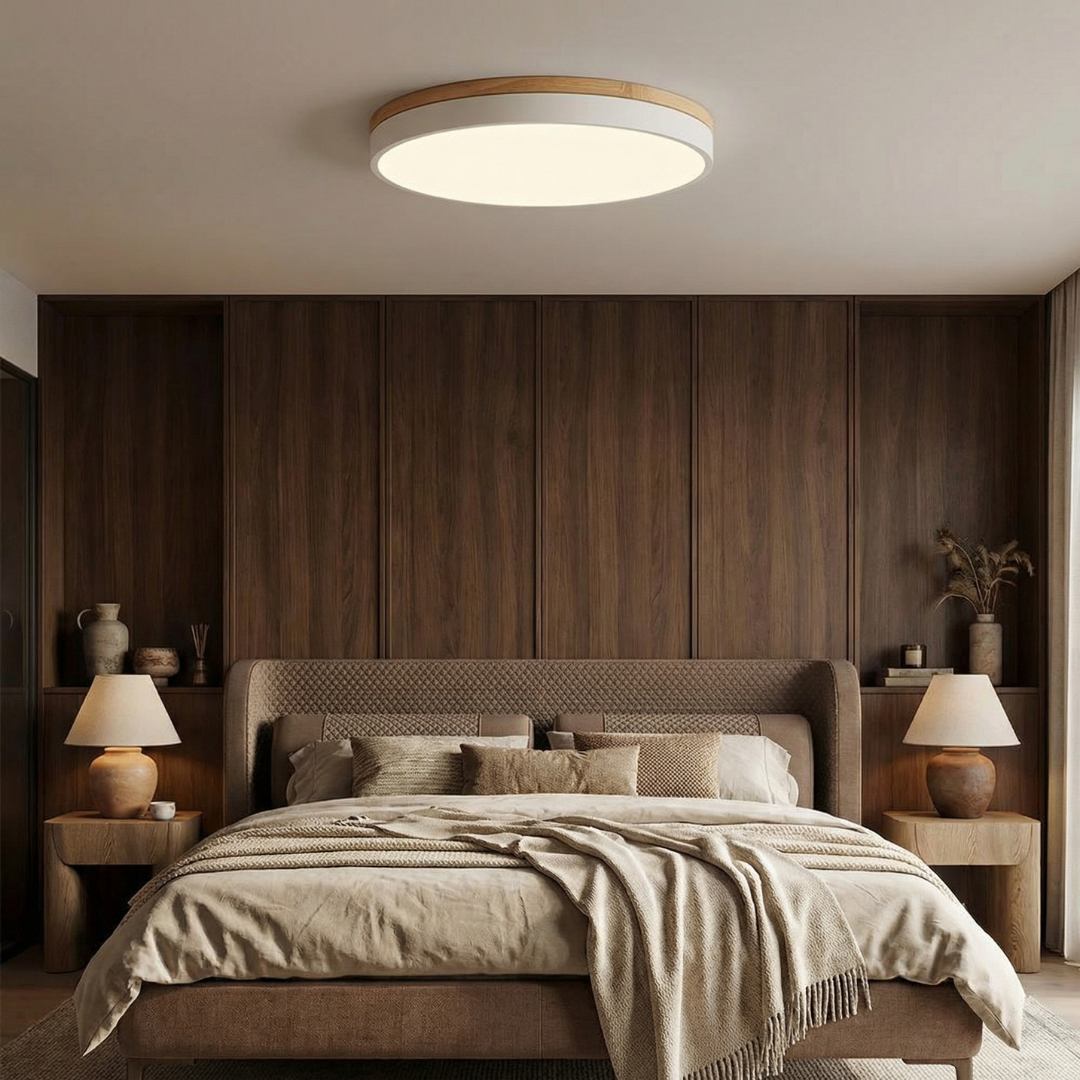Vintage Glass Ceiling Light Brass Semi Flush