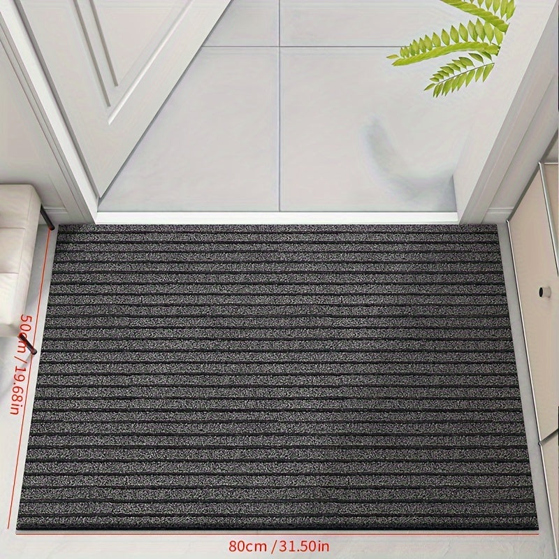 Weatherproof Doormat for the Front Entrance | Ribbed Outdoor Mat That Traps Dirt and Moisture | Two Sizes, Gray or Red