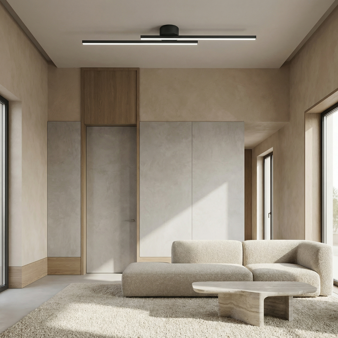 Modern LED Ceiling Light Aluminum Semi Flush