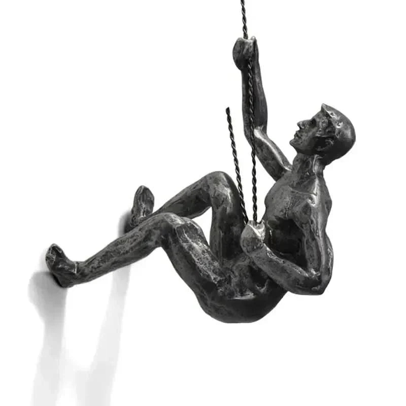 Climbing Man Wall Sculpture Set
