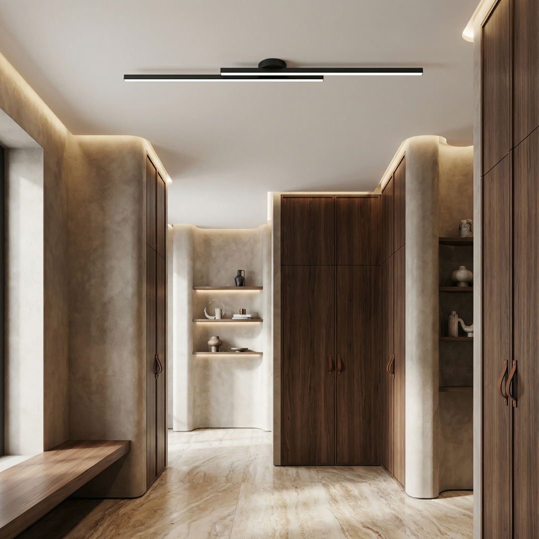 Modern LED Ceiling Light Aluminum Semi Flush