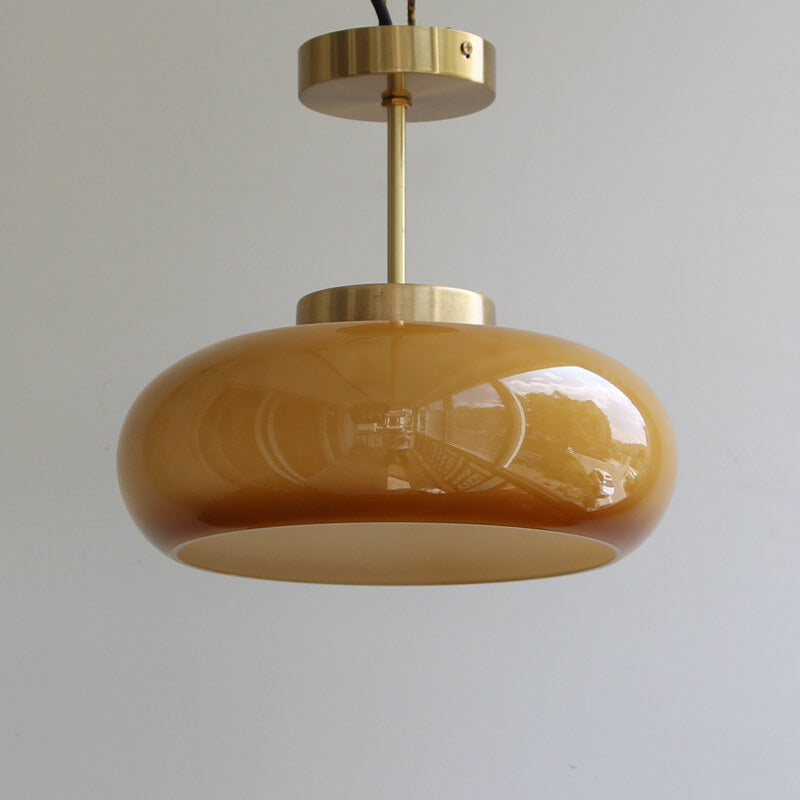 Bauhaus Glass Ceiling Light Semi Flush Mount
