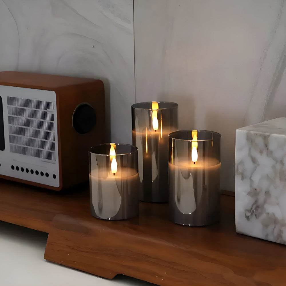 3D Flameless Candle Set