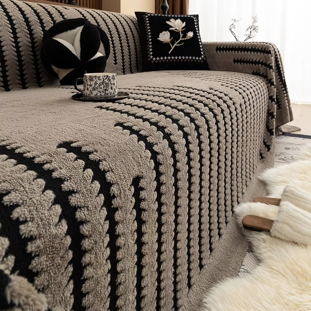 Plush Tufted Sofa Cover Slipcover