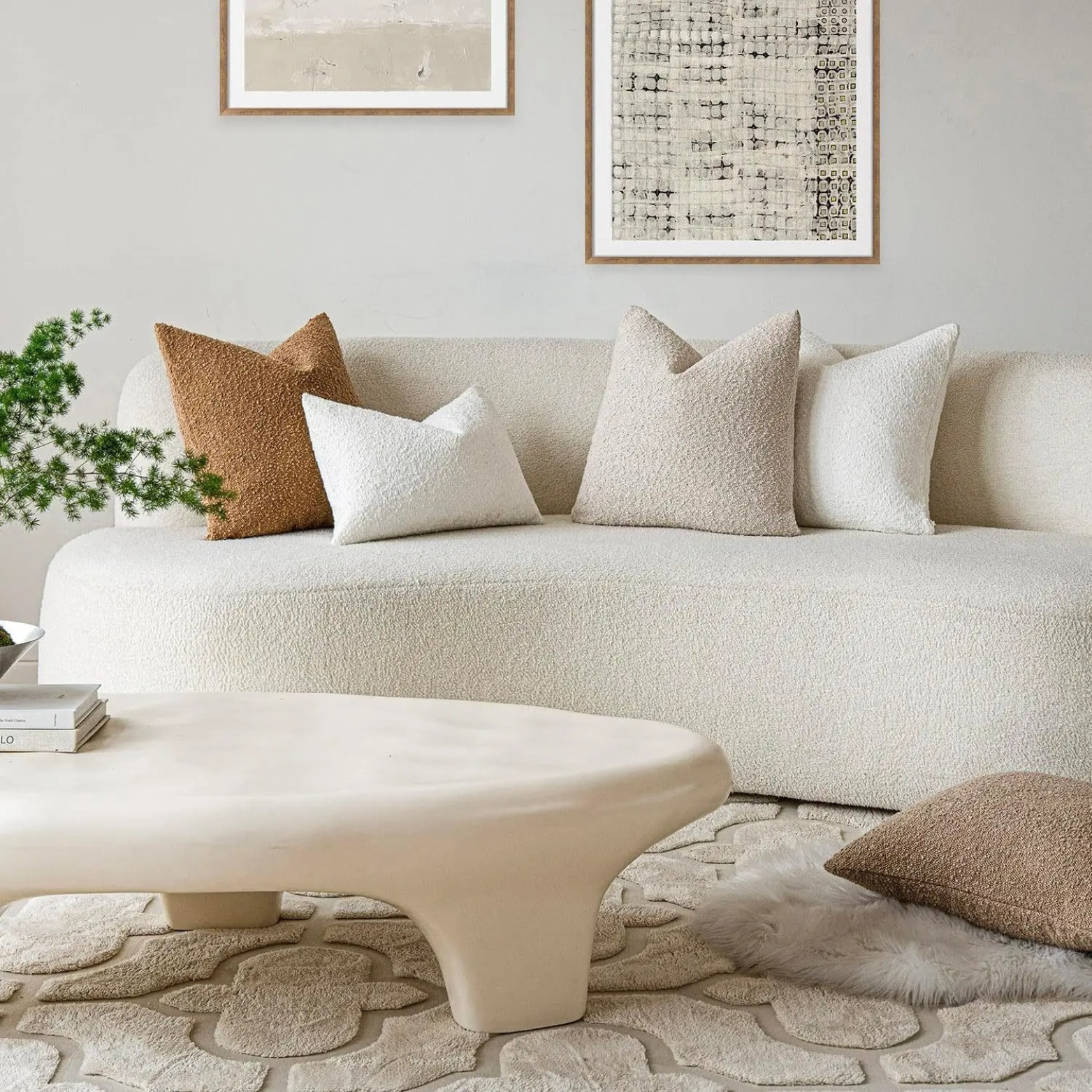 Boucle Cushion Cover 45x45cm Decorative Pillow