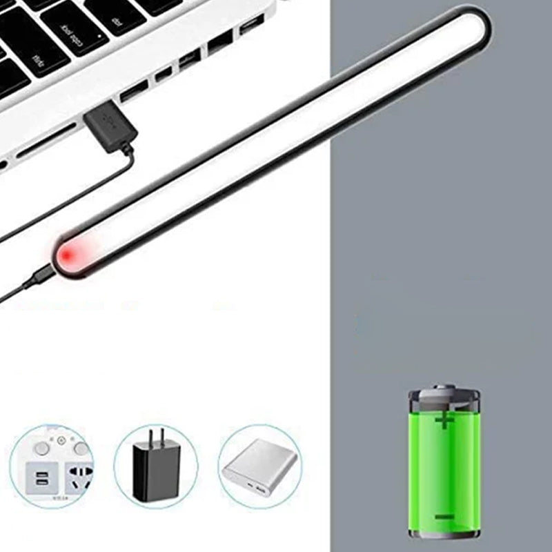 Magnetic Rechargeable Desk Lamp with Touch Dimming | 1800 mAh Battery, up to 24 Hours on USB-C | Black or White