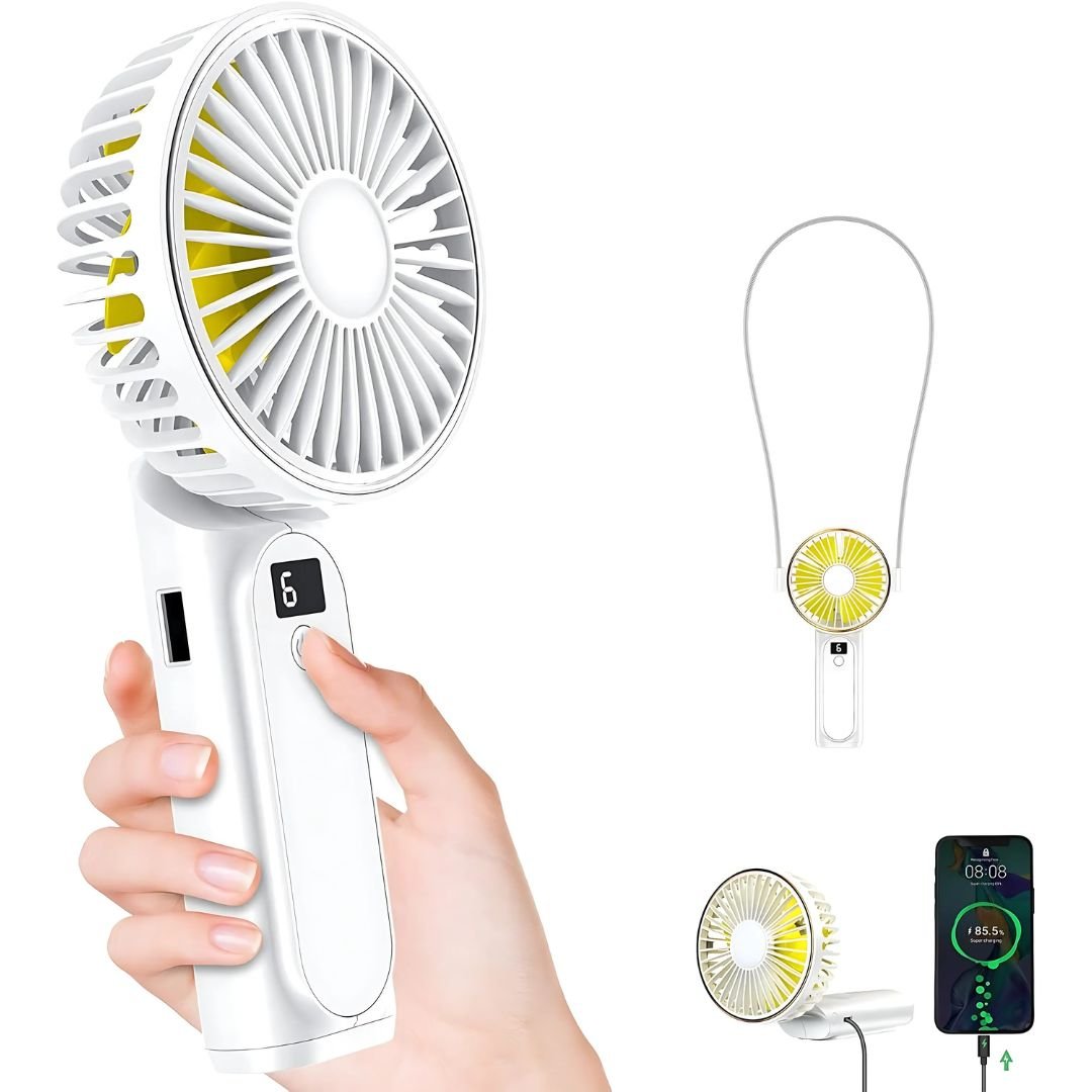Compact Mini Hand Fan for Quick Cooling | USB Rechargeable, Lightweight | Ideal for Travel &amp; Everyday Use