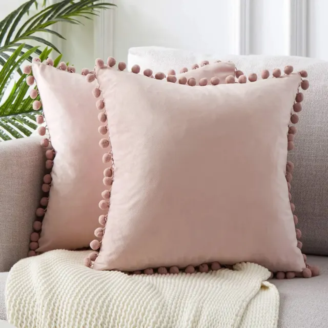 Scandinavian Cushion Cover Set Cotton Linen | 2 Pack