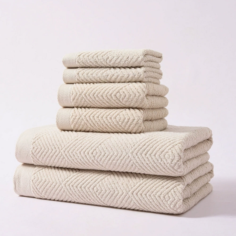6 Piece Cotton Towel Set