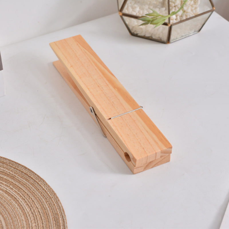 Wooden Clothespin Towel Organizer for the Wall | Spring Clip Holds Firm, No Drilling | Three Sizes, Six Finishes