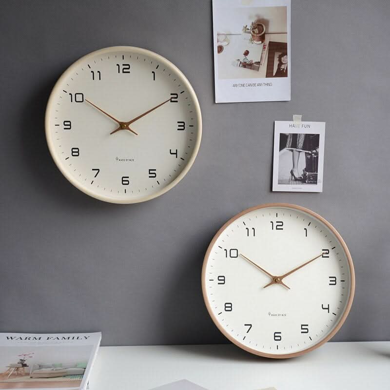 Wooden Wall Clock with Minimalist Scandinavian Design