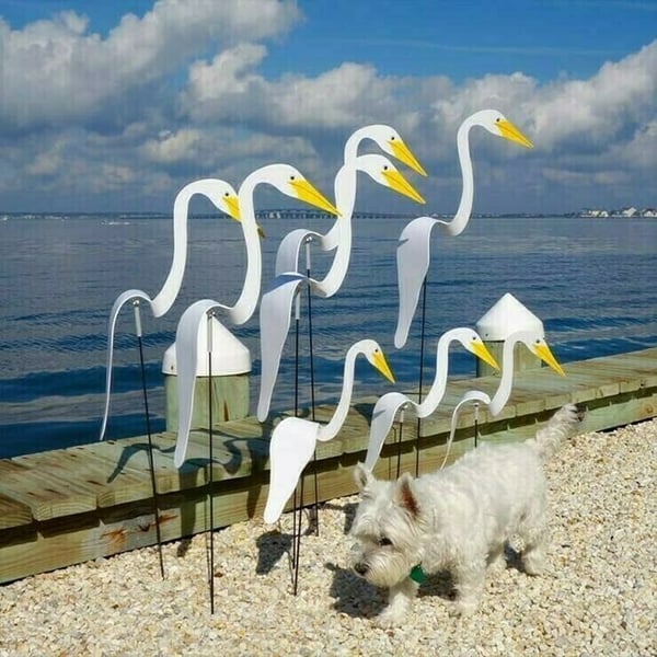 Spinning Flamingo Garden Ornaments That Turn in the Wind | Bird 19.6 Inches Plus a 16.5 Inch Stake | Eight Colors