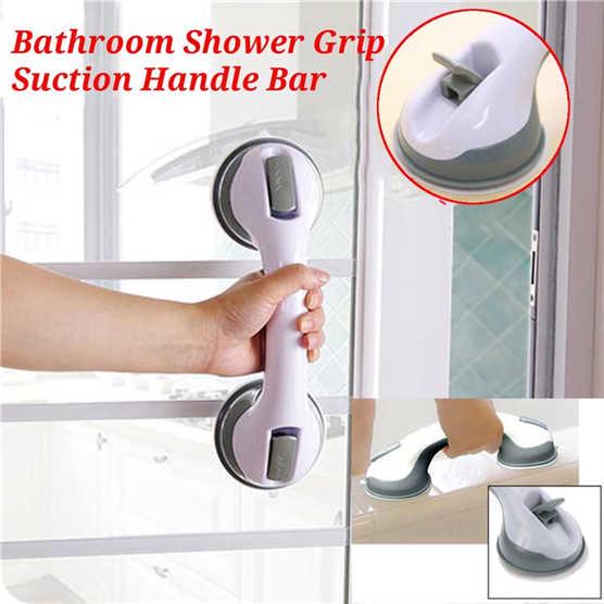 Grab Bars for Shower and Tub on Two Vacuum Cups, 11.6 Inches | Flip the Tabs to Lock, Lift Off Again | No Drilling