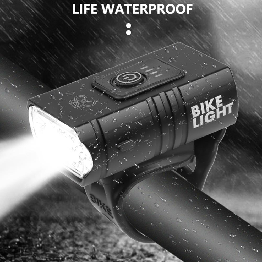 USB Rechargeable Bike Light for Handlebars | 1000 mAh Battery with Six Modes | Doubles as an Emergency Flashlight