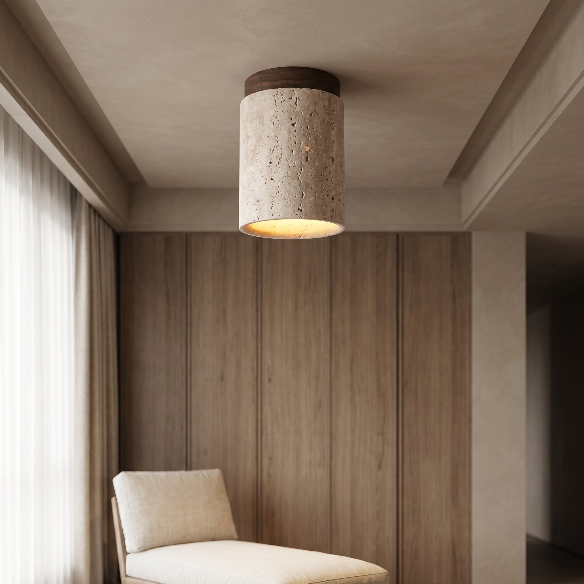 Travertine Ceiling Spotlight LED Stone Light