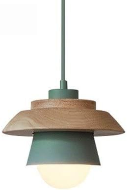 Nordic Wood Pendant Light with Aluminum Shade