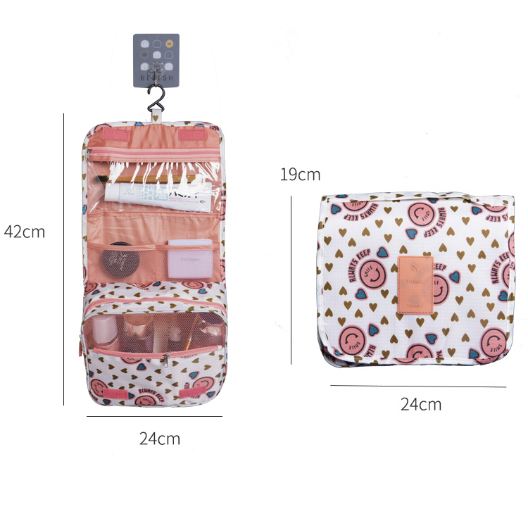 Hanging Travel Bags for Makeup and Toiletries | Water Repellent Organizer with Hook | 14 Prints and Colors