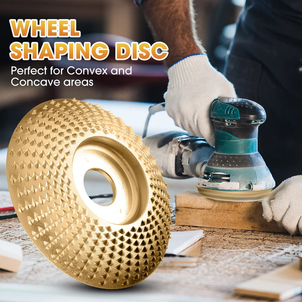 Tungsten Carbide Grinding Wheel for Angle Grinders, 16 mm Bore | Shapes Convex, Concave, Bevelled and Flat Wood