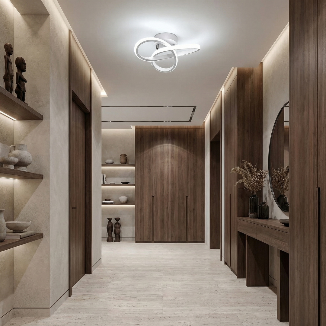 White LED Ceiling Light Round Flush Mount