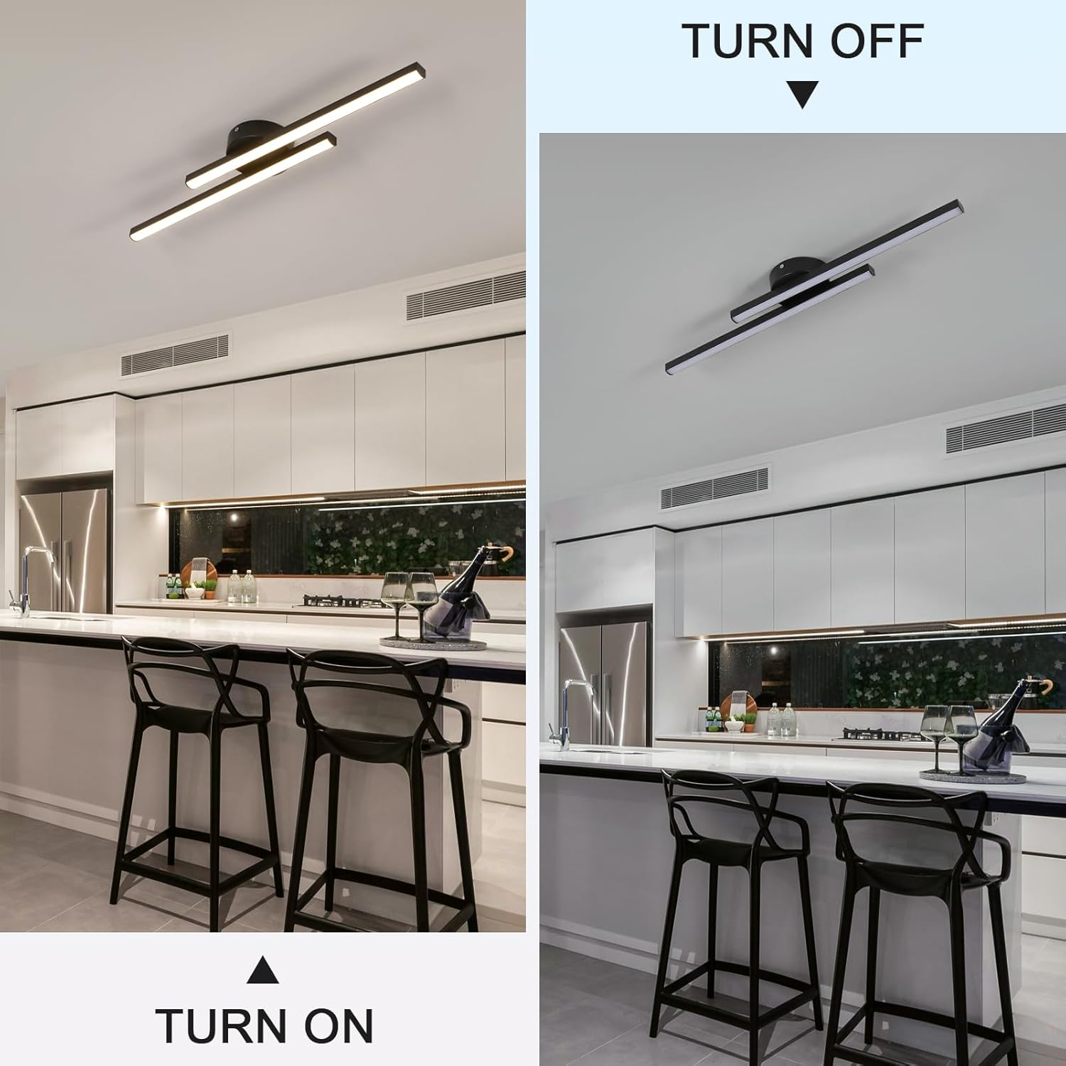 Modern LED Ceiling Light Aluminum Semi Flush