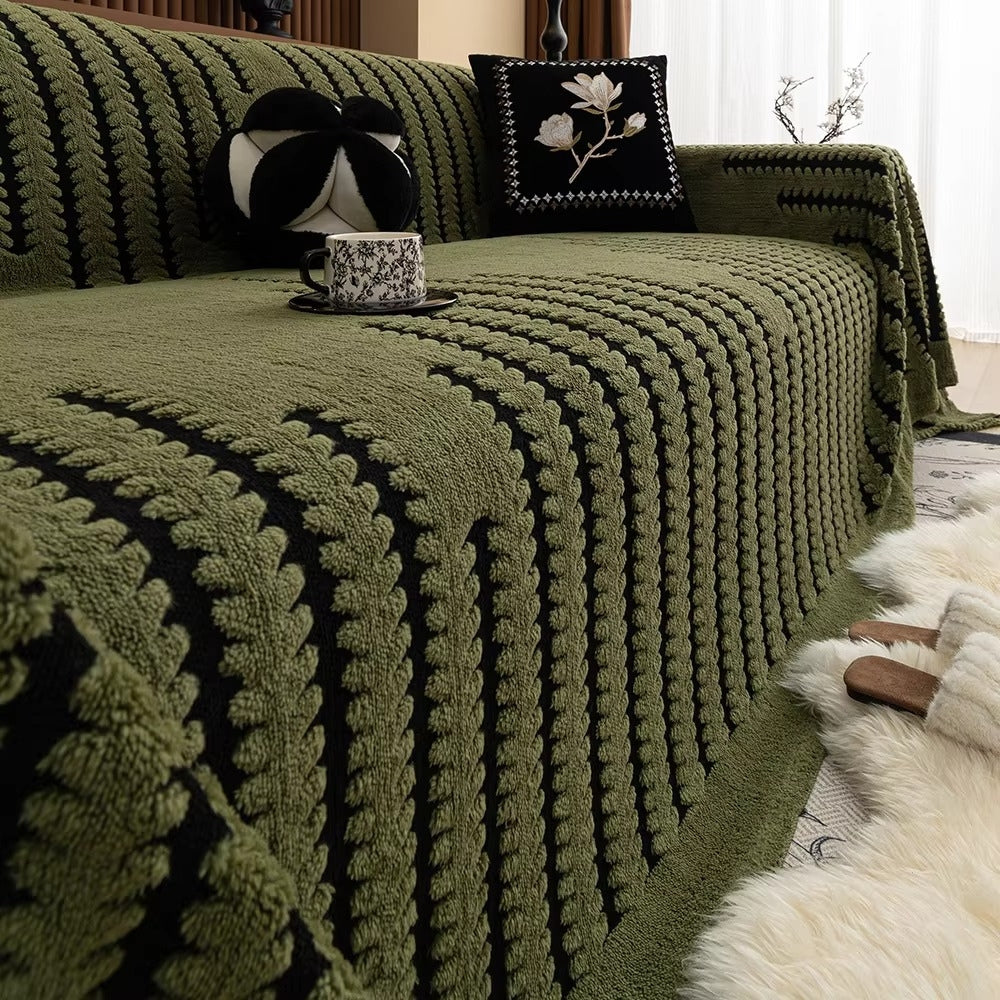 Plush Tufted Sofa Cover Slipcover