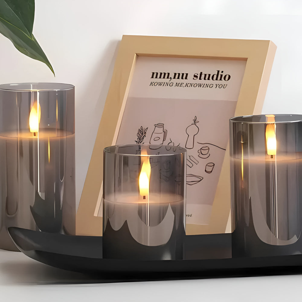 3D Flameless Candle Set