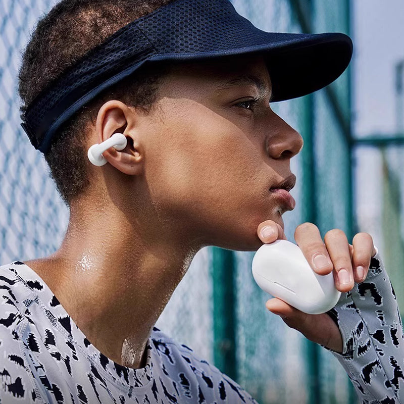 Wireless Earbuds with Clip-On Open-Ear Fit | Waterproof and Sweat-Resistant for Running and Gym Workouts
