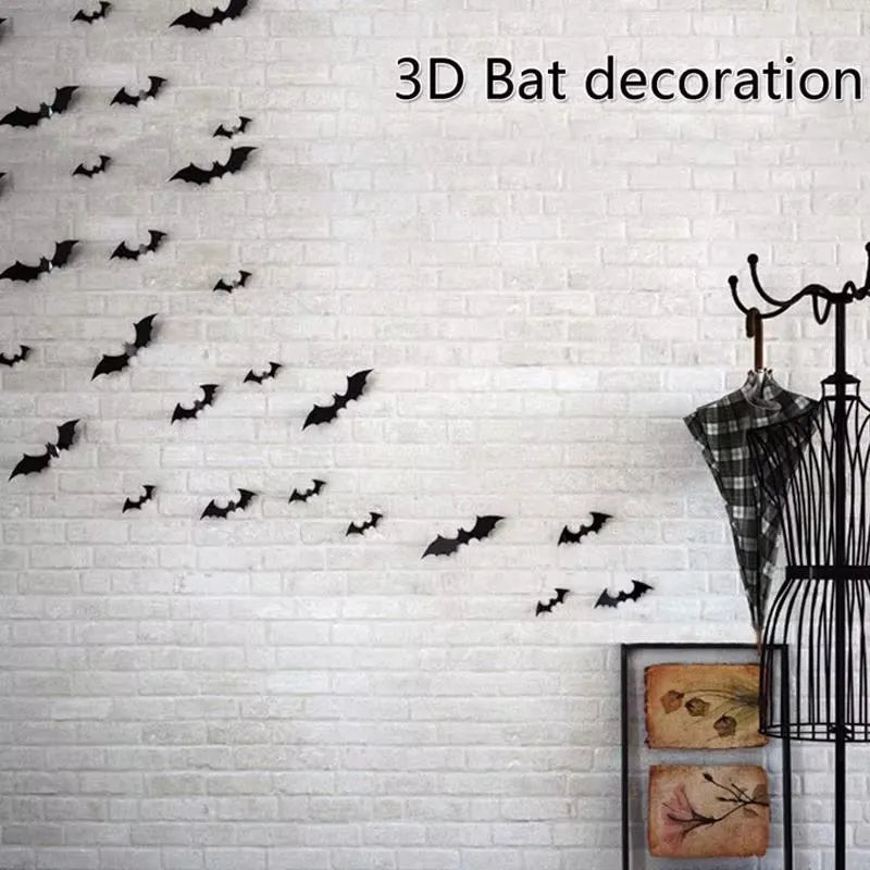 Halloween bat wall decor mounted around a doorway