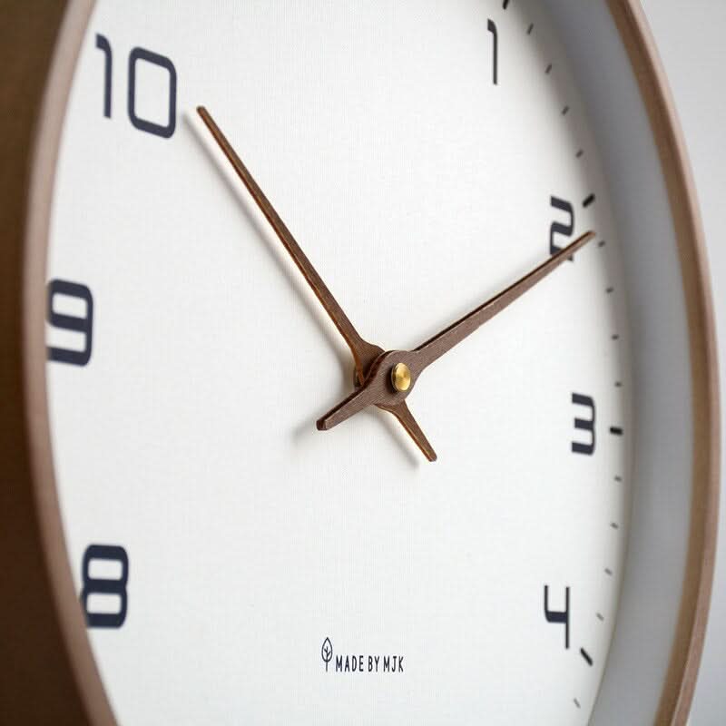 Wooden Wall Clock with Minimalist Scandinavian Design