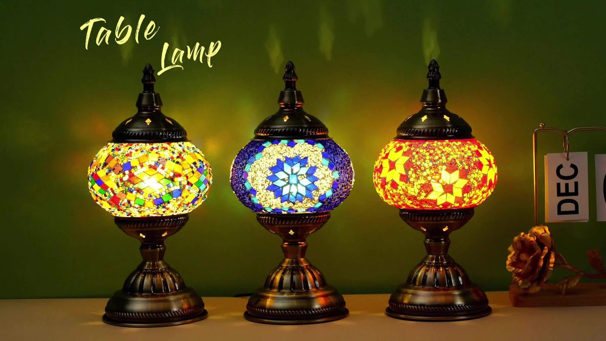 Glass pumpkin lamp size reference against a plain background