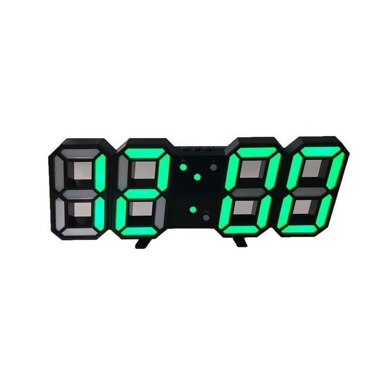 3D LED Digital Clock for the Wall | Dimmable Display Readable from Across the Room | Seven Color Choices