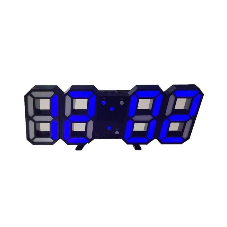3D LED Digital Clock for the Wall | Dimmable Display Readable from Across the Room | Seven Color Choices