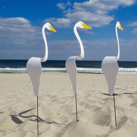 Spinning Flamingo Garden Ornaments That Turn in the Wind | Bird 19.6 Inches Plus a 16.5 Inch Stake | Eight Colors