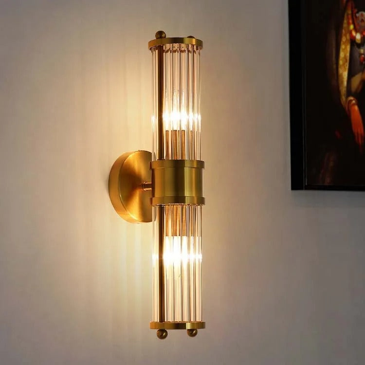 Crystal Brass Wall Lamp for Elegant Interiors