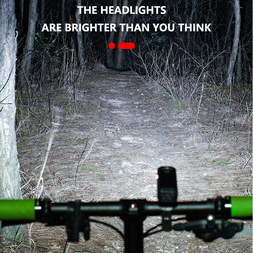USB Rechargeable Bike Light for Handlebars | 1000 mAh Battery with Six Modes | Doubles as an Emergency Flashlight